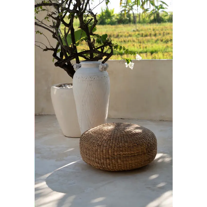 Pouf Japandi Jacinthe d’Eau Naturel – Summer
