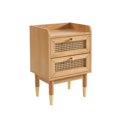 Table de chevet Japandi Chêne & Cannage – Leon