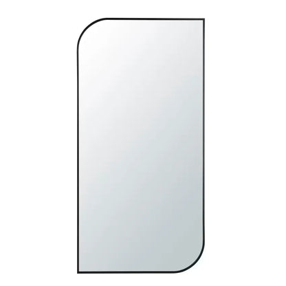 Miroir Japandi Structuré Aluminium Noir 60×120 – Enael