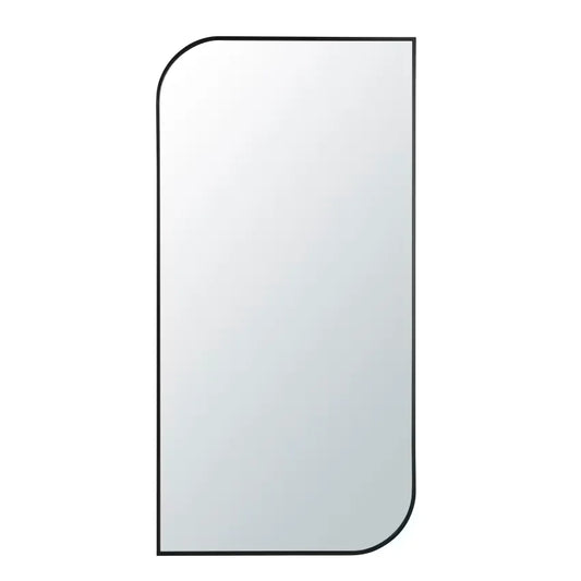 Miroir Japandi Structuré Aluminium Noir 60×120 – Enael