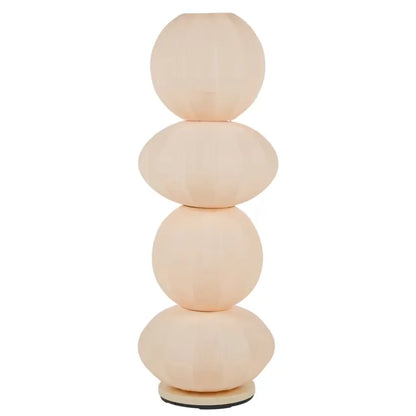 Lampadaire Japandi Colonne Tissu Beige Crème H131 – Garido