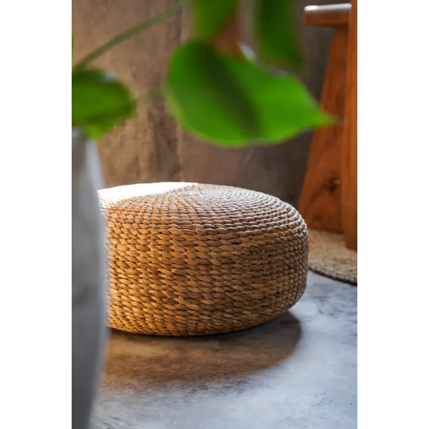 Pouf Japandi Jacinthe d’Eau Naturel – Summer