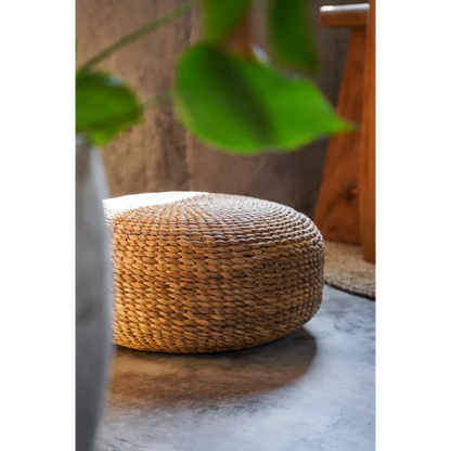 Pouf Japandi Jacinthe d’Eau Naturel – Summer