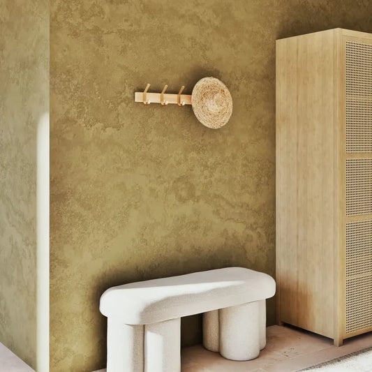 Banc Japandi Effet Laine Bouclée Blanche – Gemma