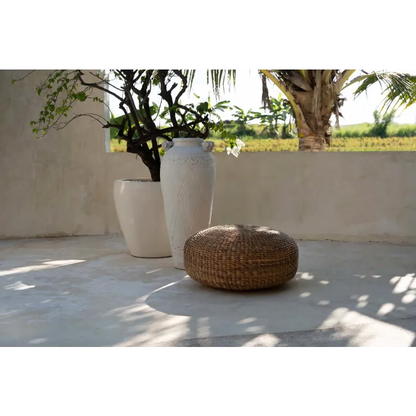 Pouf Japandi Jacinthe d’Eau Naturel – Summer