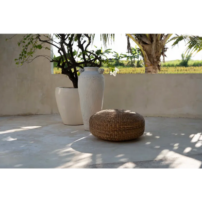 Pouf Japandi Jacinthe d’Eau Naturel – Summer