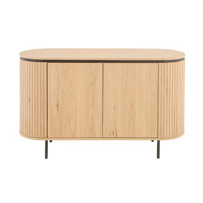 Buffet Japandi 2 Portes Effet Bois Clair 120 cm – Malaga
