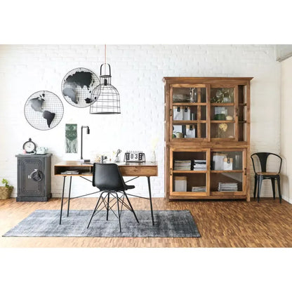 Bureau Japandi 1 tiroir Manguier & Métal Noir – Arty