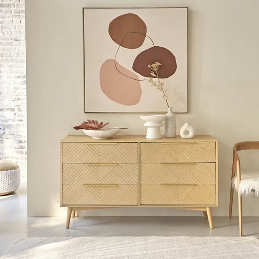 Commode Japandi Double 6 Tiroirs – Axelle