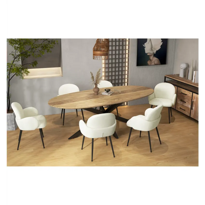 Chaises Japandi Tissu Écru – Alice