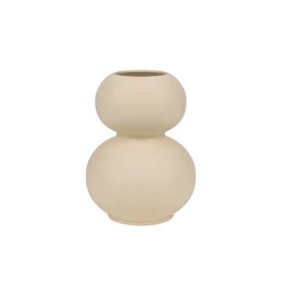 Vase Japandi Céramique Émaillée Mate Beige – Tuga