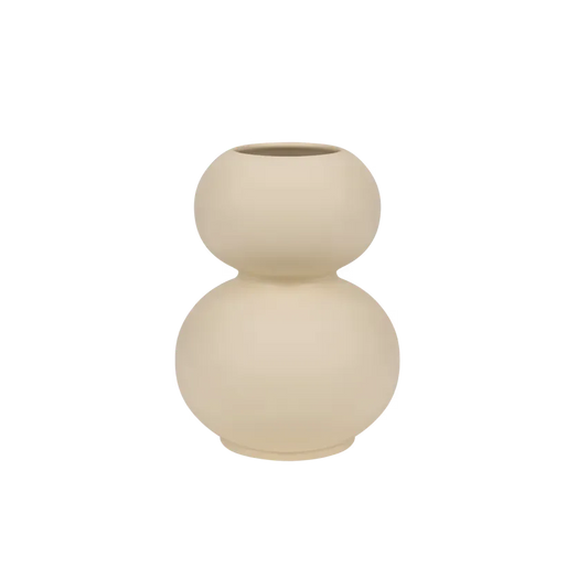 Vase Japandi Céramique Émaillée Mate Beige – Tuga
