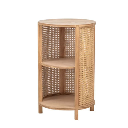 Table de chevet Japandi Bois & Rotin Naturel – Sumi