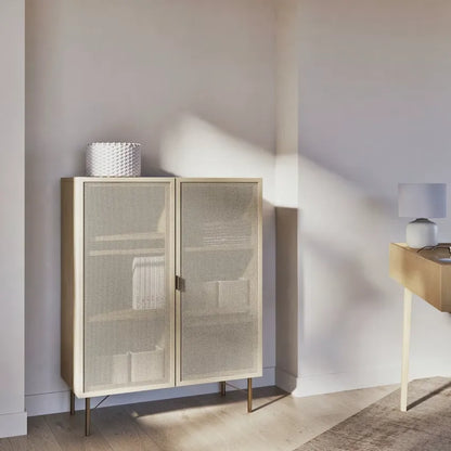 Lampe Japandi Céramique Écru & Polyester Recyclé – Busset