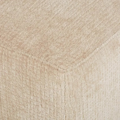 Pouf Japandi Tissu Côtelé Beige – Apache