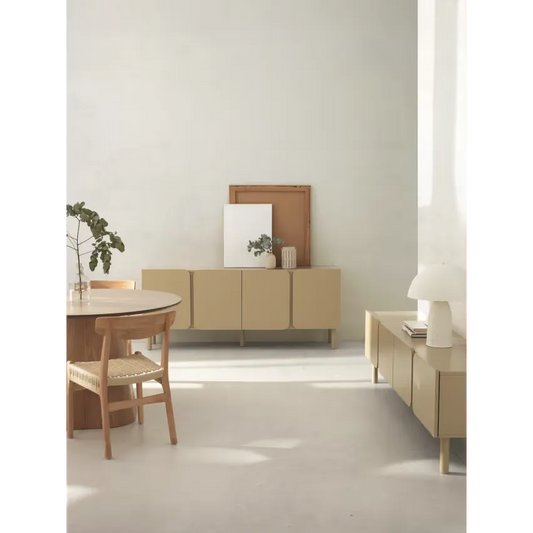 Buffet Japandi Beige Bords Arrondis – Orea