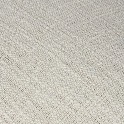 Coussin Japandi Coton Recyclé Tissé Beige Pompons 50×50 – Limana