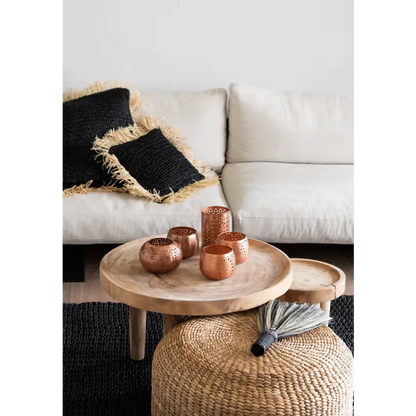 Pouf Japandi Jacinthe d’Eau Naturel – Summer