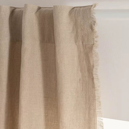 Rideau Japandi Pattes Cachées Coton & Lin Beige 140×250 – Viejoa