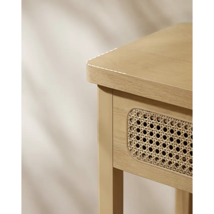 Console Japandi Beige 2 tiroirs & étagère ouverte – Niva