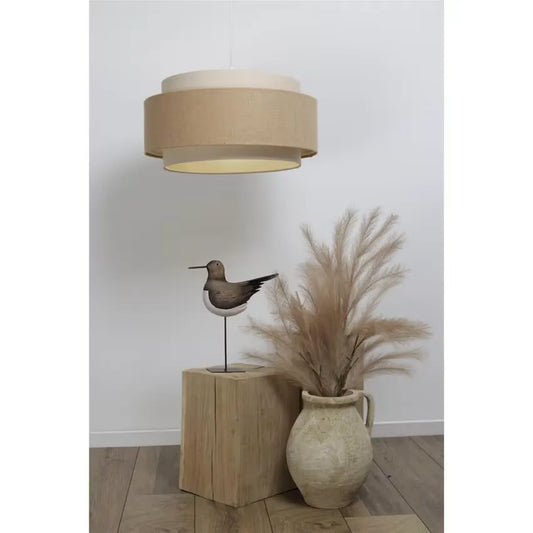 Suspension Japandi Tissu Beige 50×50×25 – Doblo