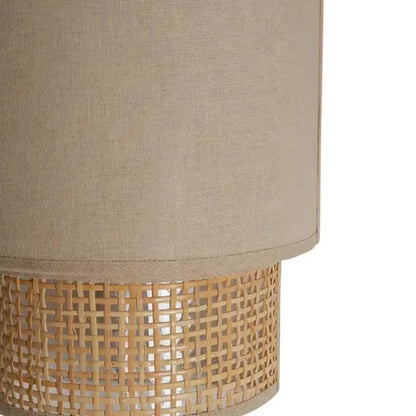 Applique Japandi Rotin Incurvé & Tissu Beige – Sori
