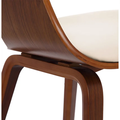 Chaise Japandi PVC Noyer & Crème – Kingston