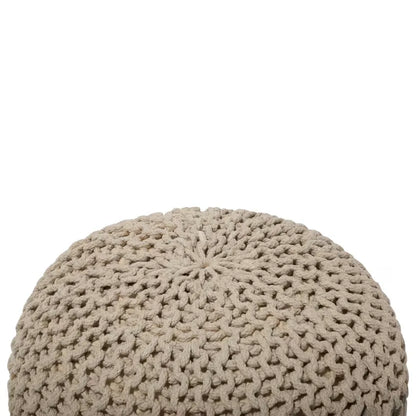 Pouf Japandi Tissu Beige 50×35 – Conrad