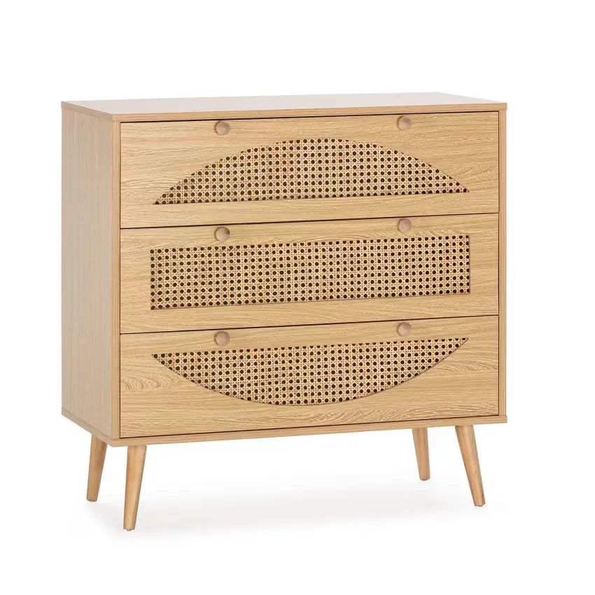 Commode Japandi Chêne 3 Tiroirs – Luna