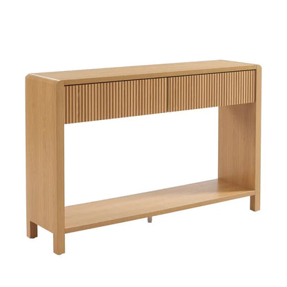 Console Japandi Bois Chêne 2 tiroirs 120 cm – Utica