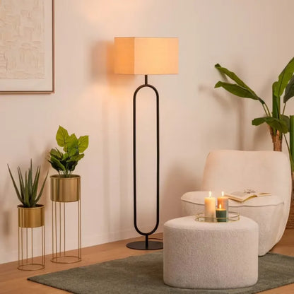 Lampadaire Japandi Métal Noir – Sora