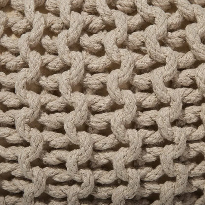 Pouf Japandi Tissu Beige 50×35 – Conrad