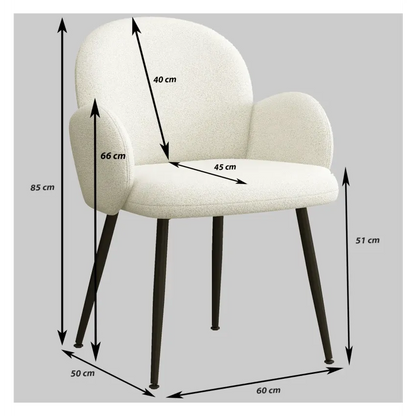 Chaises Japandi Tissu Écru – Alice