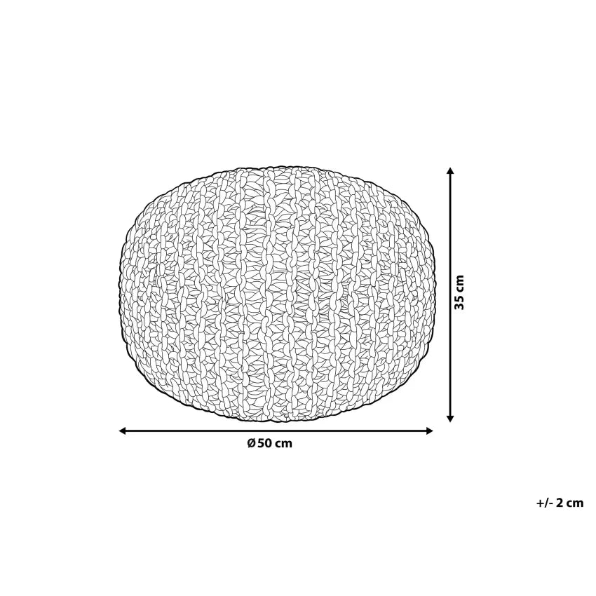 Pouf Japandi Tissu Beige 50×35 – Conrad
