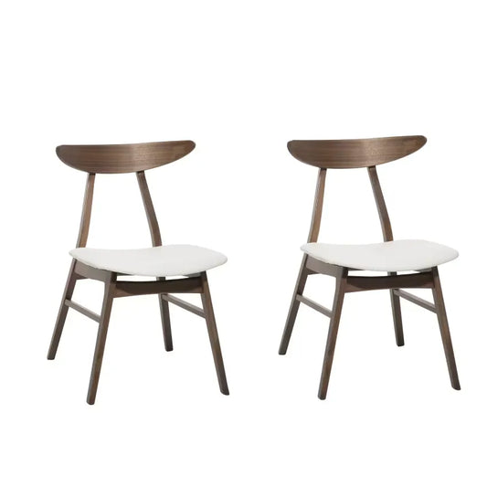 Chaises Japandi Simili Cuir Blanc – Lynn