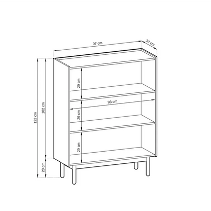 Buffet Japandi 2 Portes Bois Lamellé 97×122 – Laro