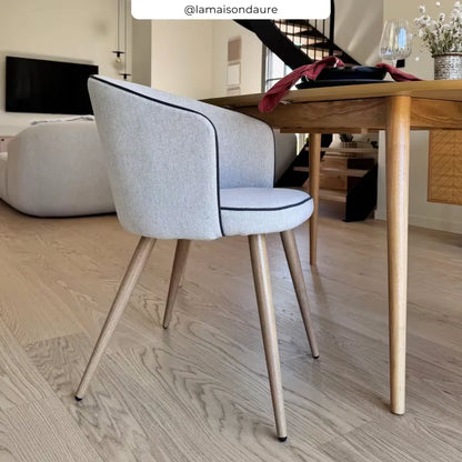 Chaises Japandi Tissu Beige – Chiara
