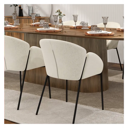 Chaises Japandi Tissu Écru – Candice
