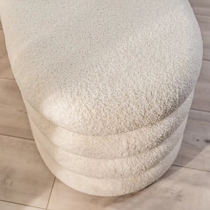 Banc Japandi Coffre Bouclette Blanche – Hina