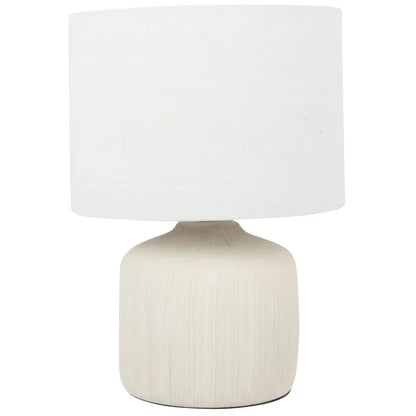 Lampe Japandi Céramique Écru & Polyester Recyclé – Busset