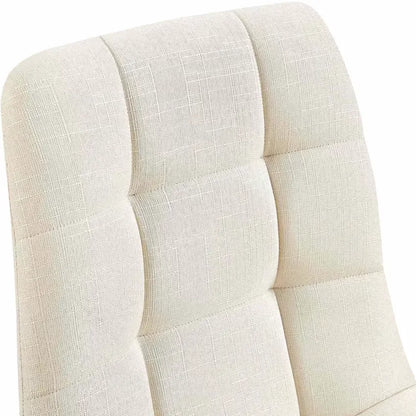 Chaise Japandi Tissu Crème & Pieds Métal – Tilde