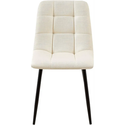 Chaise Japandi Tissu Crème & Pieds Métal – Tilde