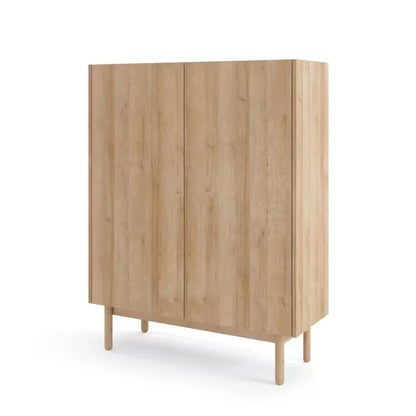 Buffet Japandi 2 Portes Bois Lamellé 97×122 – Laro