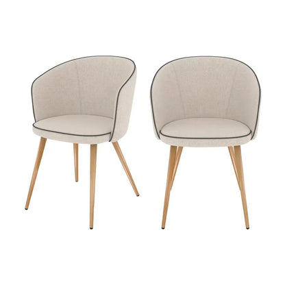 Chaises Japandi Tissu Beige – Chiara