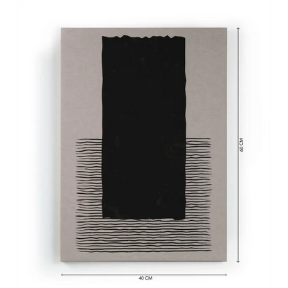 Toile Japandi Imprimé HD Pinceau Noir 60x40 – Black Brush