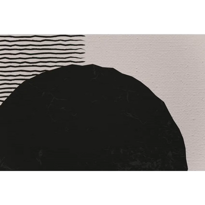 Toile Japandi Imprimé HD Rond Noir 60x40 – Round Black