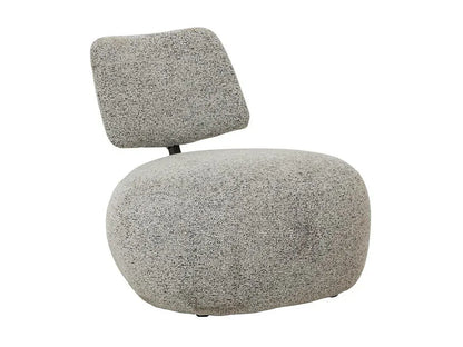 Fauteuil Japandi Bouclette Dossier Gris - Calya