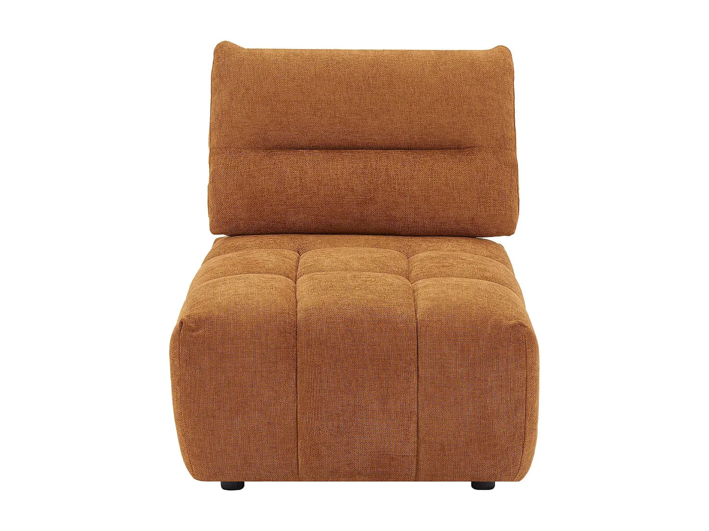 Fauteuil Japandi Dossier Avancé Texturé Terracotta - Apoliu