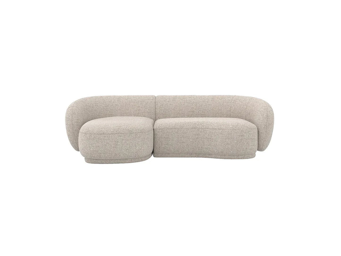 Canapé Japandi Arrondi Modulable Beige 4 Places - Nova