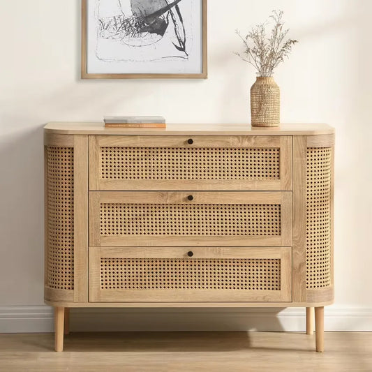 Commode Japandi Chêne & Cannage 105 cm – Bali